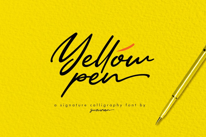 Ejemplo de fuente Yellow Pen #1